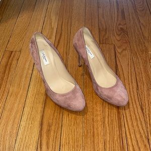 L.K. Bennett Blush Sledge Suede Pumps - Size 39